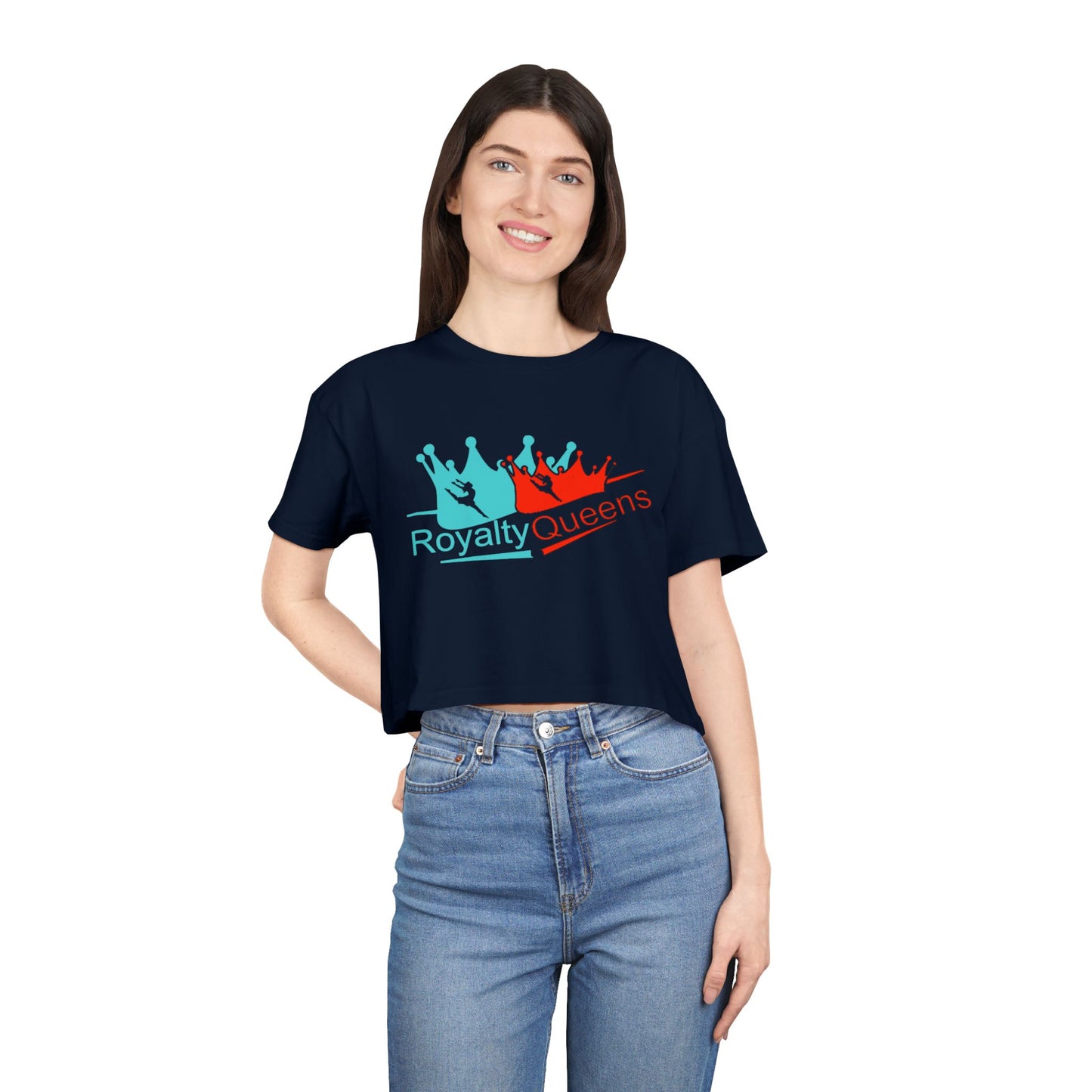 Royalty Queens Women's Crop Tee - Stylish Summer Top, Perfect Gift for Birthdays, Group Events, or Casual Outings
