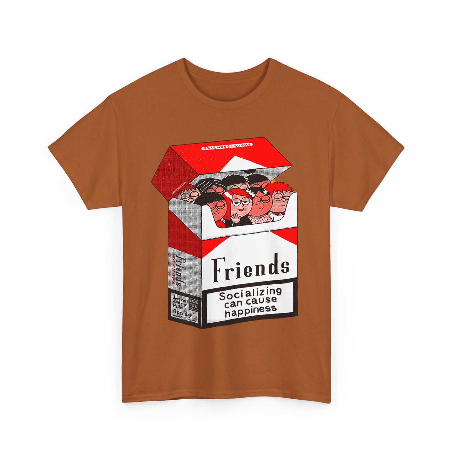 Friends Socializing Unisex Heavy Cotton Tee - Fun Graphic T-Shirt