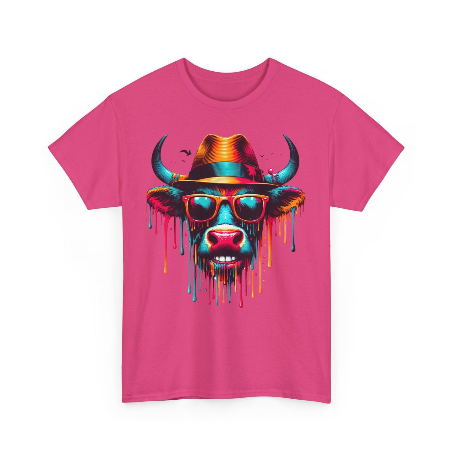 Cool Cow Graphic Unisex Heavy Cotton Tee - Fun Party T-Shirt