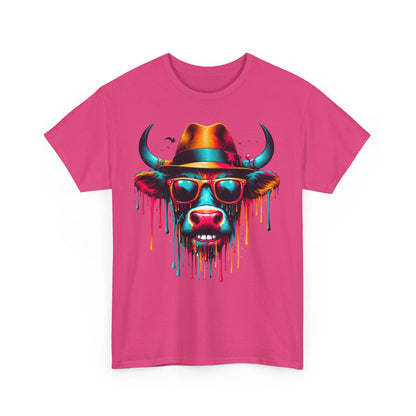 Cool Cow Graphic Unisex Heavy Cotton Tee - Fun Party T-Shirt