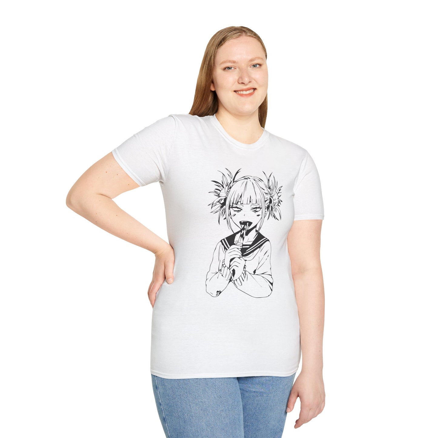Cute Anime Character Unisex Softstyle T-Shirt - Perfect for Fans and Casual Wear