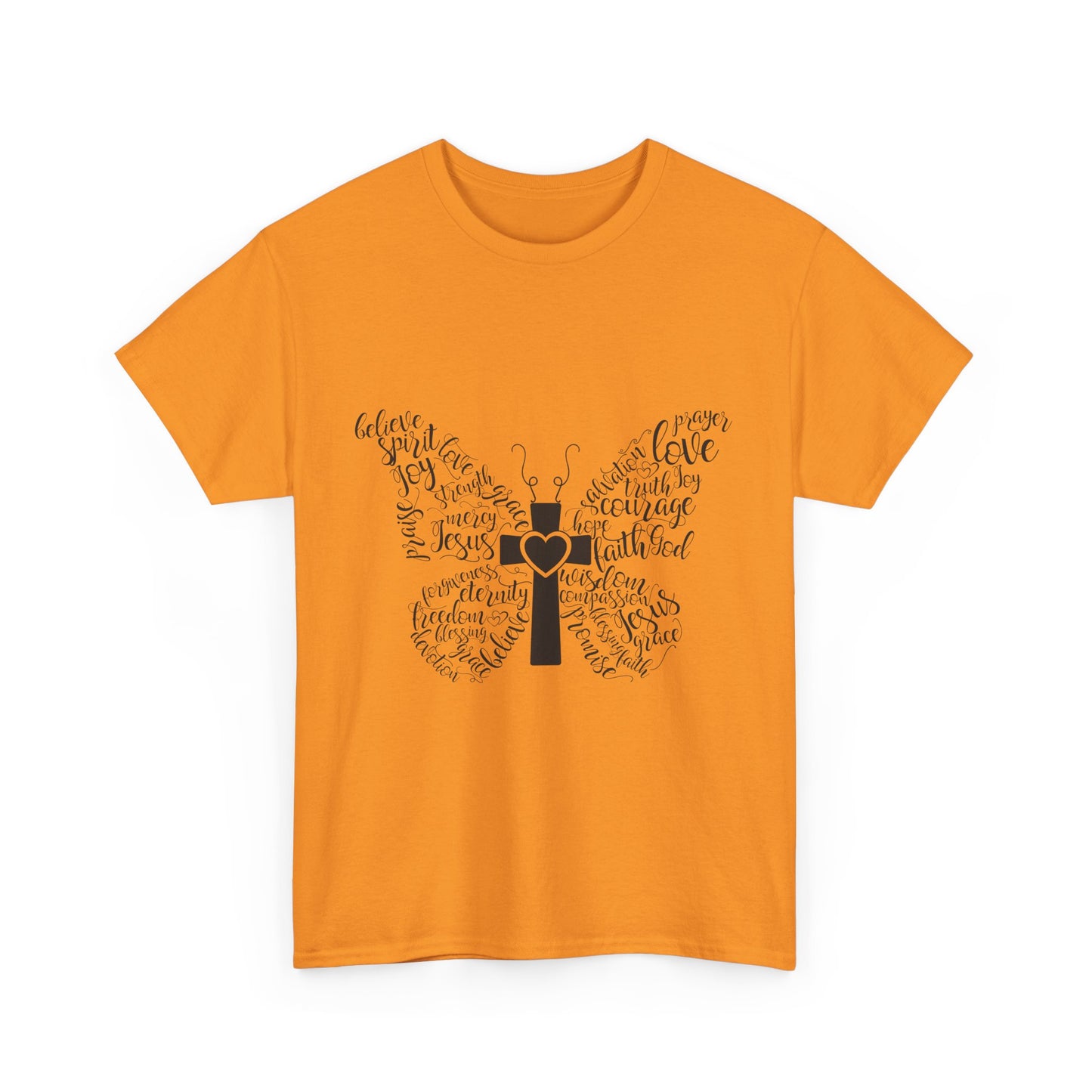 Inspirational Butterfly Unisex Heavy Cotton Tee - Love and Hope Design