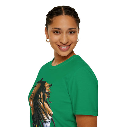 Rasta Lion Unisex Softstyle T-Shirt - Reggae Vibes Inspired Apparel