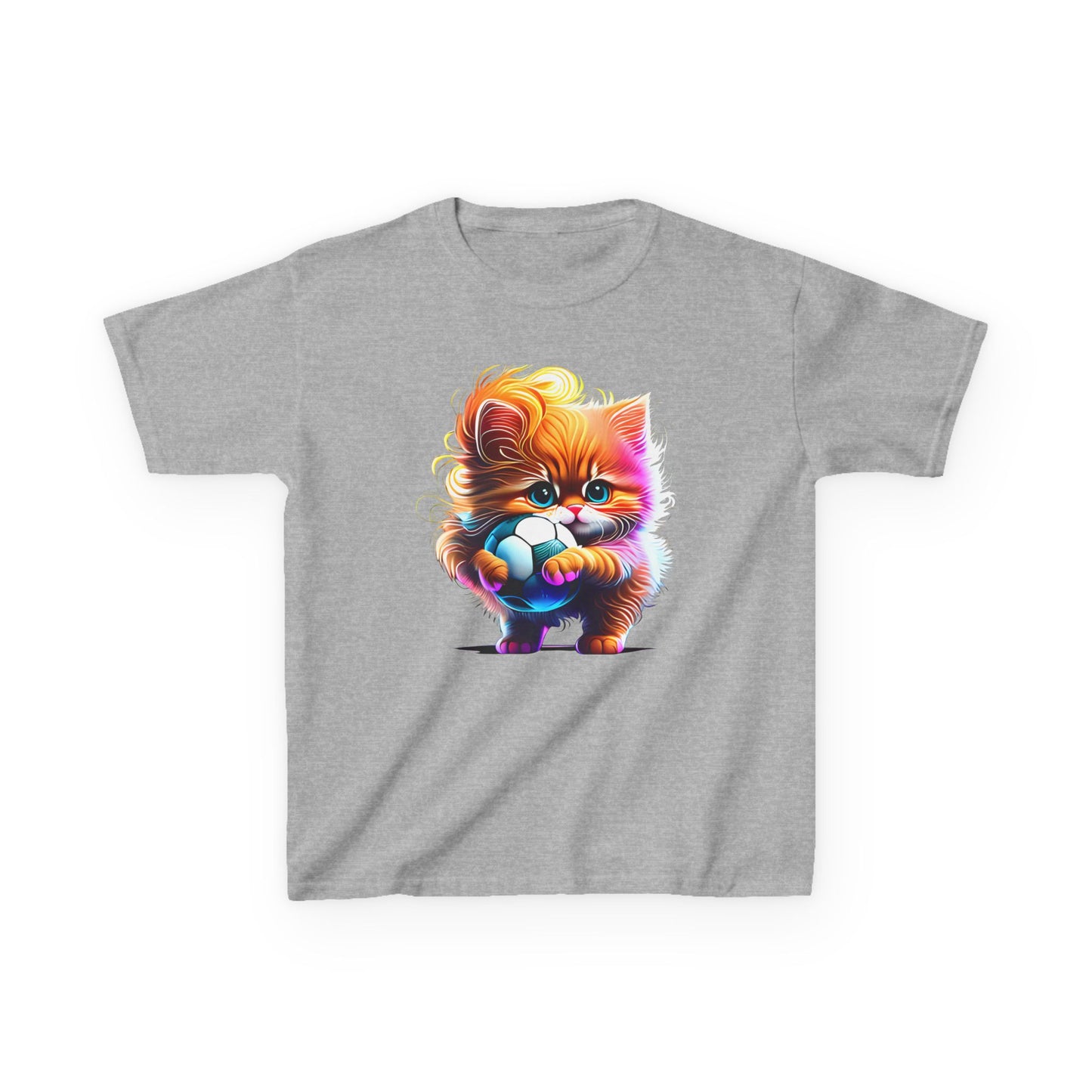 Colorful Kitten Kids Tee - Fun, Playful Cotton T-Shirt for Cat Lovers