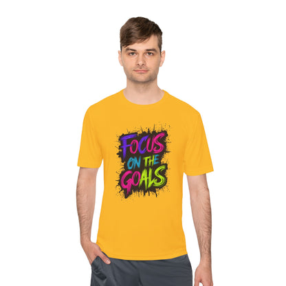 Colorful Motivational Fitness Tee for Active Lifestyle, Gym Shirt, Workout Shirt, Gift for Athletes, Focus on the Goals