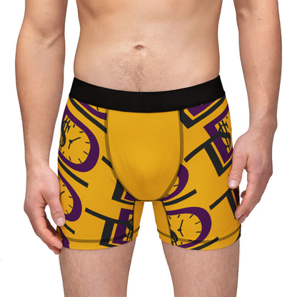 Stylish Men's Boxers with Clock and Dollar Design - Perfect for Everyday Comfort