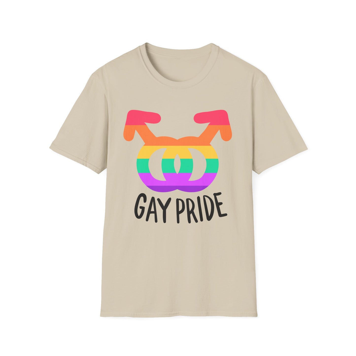 Gay Pride Unisex Softstyle T-Shirt | LGBTQ+ Pride Apparel, Festival Outfits, Gift for Allies, Rainbow Shirt