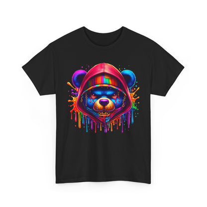 Colorful Graffiti Bear Unisex Heavy Cotton Tee