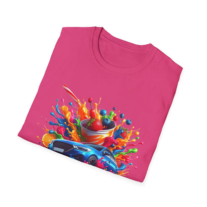 Colorful Drip Art Unisex Softstyle T-Shirt