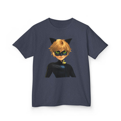 Kids Cat Superhero Tee, Cartoon Shirt, Children's Birthday Gift, Fun Playwear, Gift for Kids, Cat Lover Gift