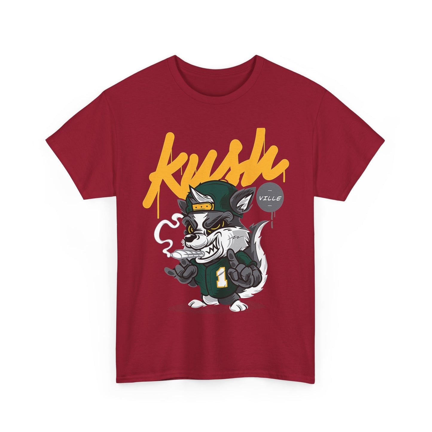 Kush Vibe Unisex Heavy Cotton Tee - Trendy Streetwear Graphic T-Shirt