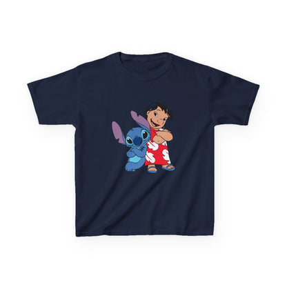 Kids Hawaiian Style T-Shirt with Stitch and Lilo