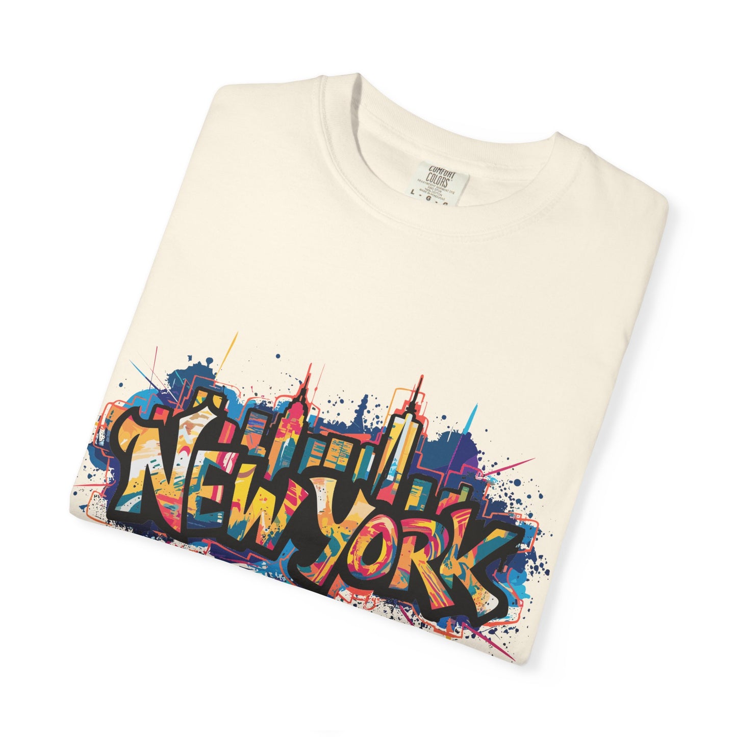 Colorful New York Graffiti T-Shirt, Streetwear Tee, City Vibe Shirt, Travel Souvenir Gift, Urban Fashion, Summer Outfit