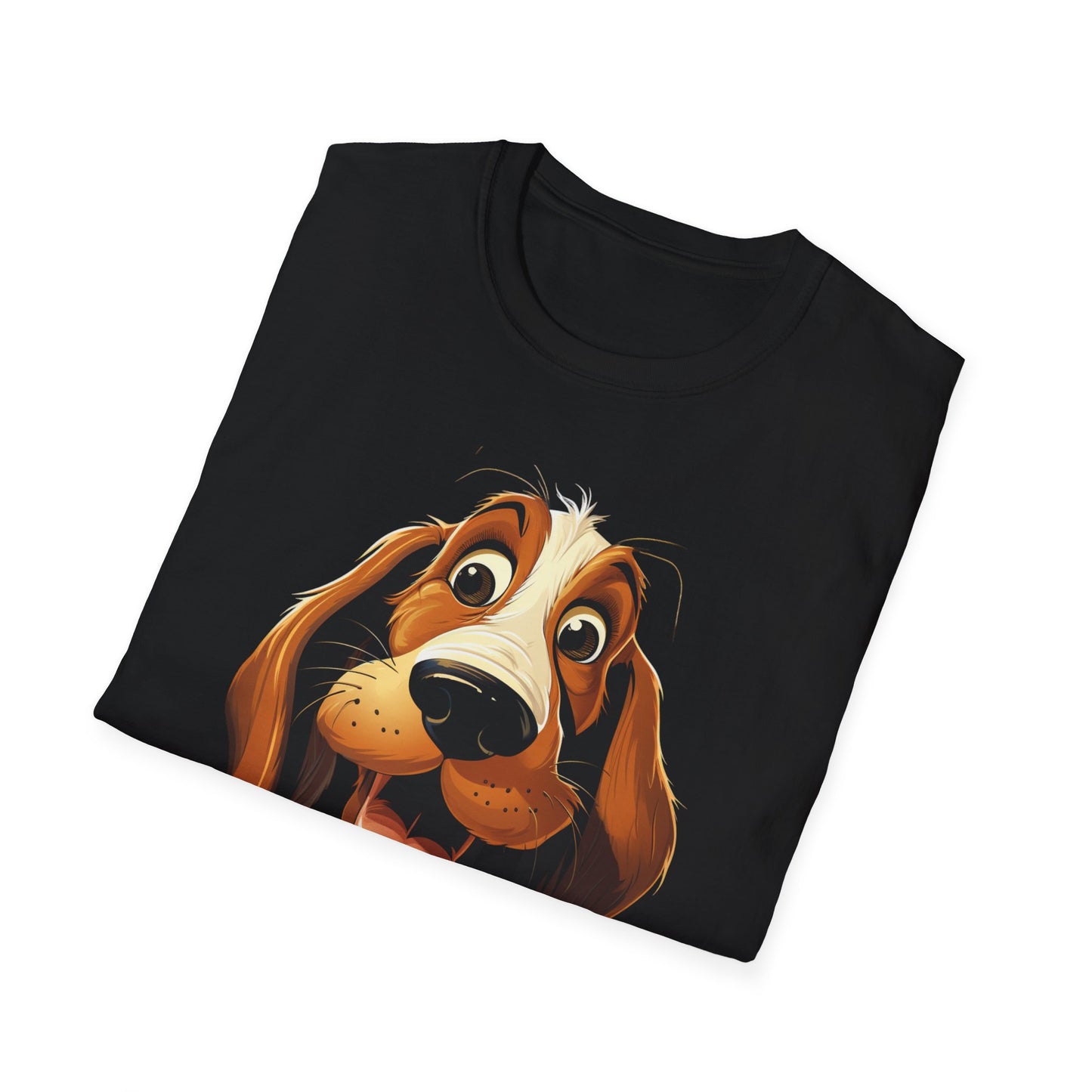 Playful Dog Graphic T-Shirt - Unisex Softstyle Tee for Dog Lovers