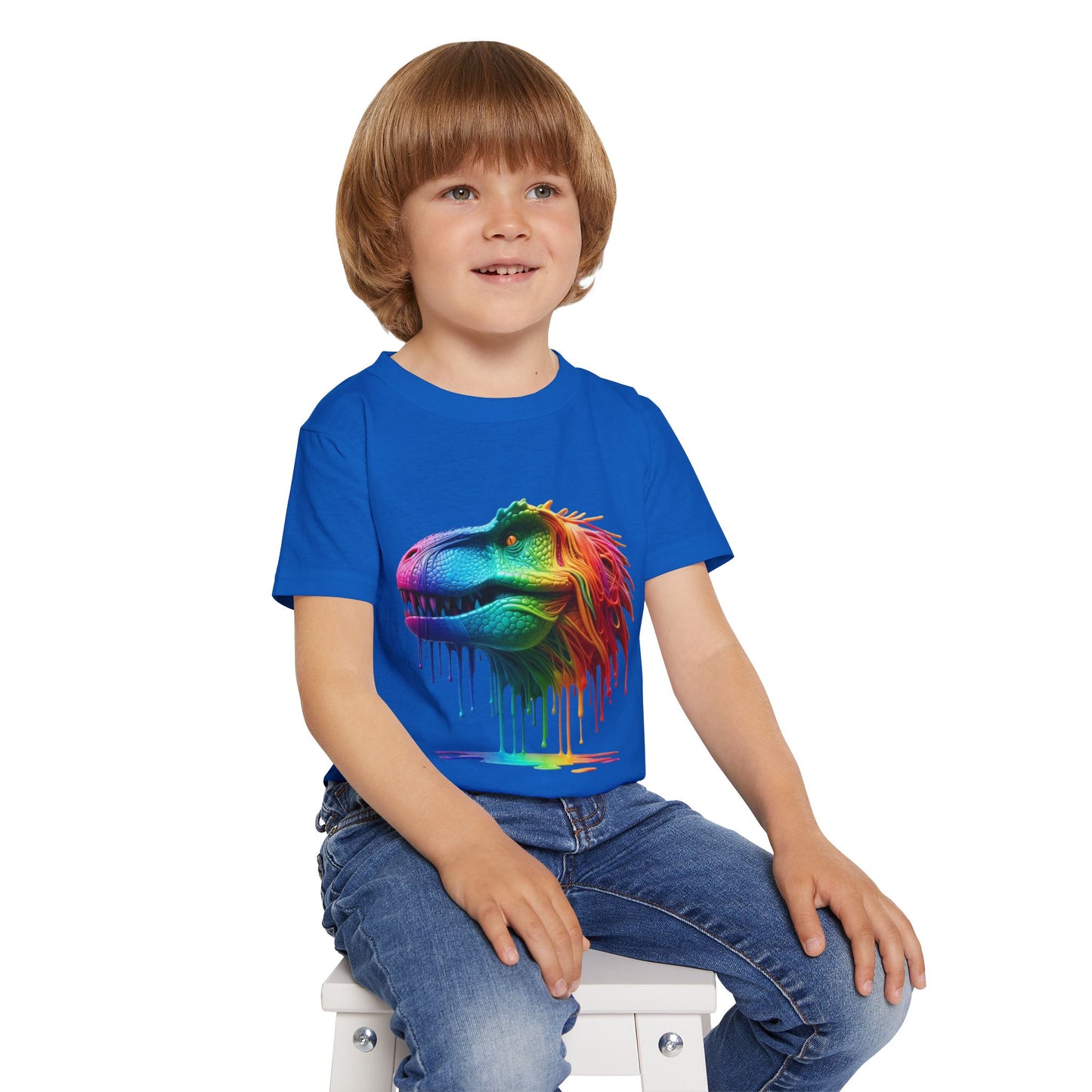 Rainbow T-Rex Toddler T-Shirt - Fun & Colorful Dino Tee for Kids