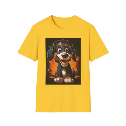 Happy Dog Graphic Unisex Softstyle T-Shirt - Perfect for Dog Lovers