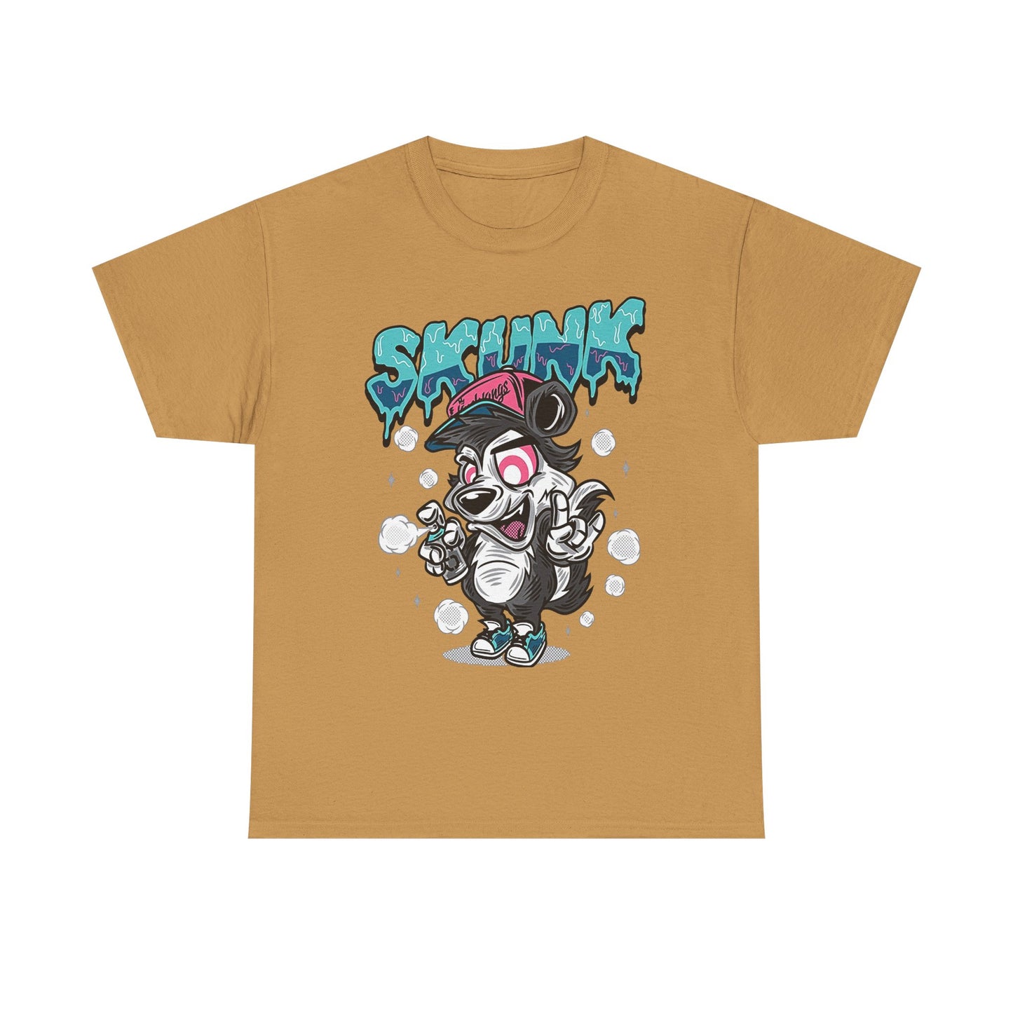 Cool Cartoon Graphic Tee - 'Skunk' Design, Unisex Heavy Cotton T-Shirt