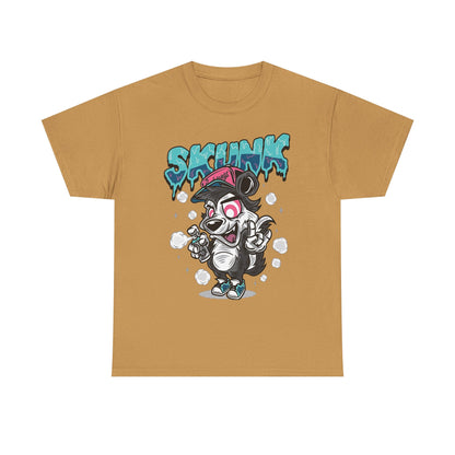 Cool Cartoon Graphic Tee - 'Skunk' Design, Unisex Heavy Cotton T-Shirt