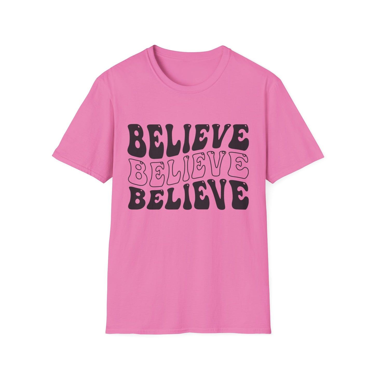 Believe Graphic Tee - Unisex Softstyle T-Shirt, Inspirational Shirt, Motivational Gift, Casual Wear, Everyday Style