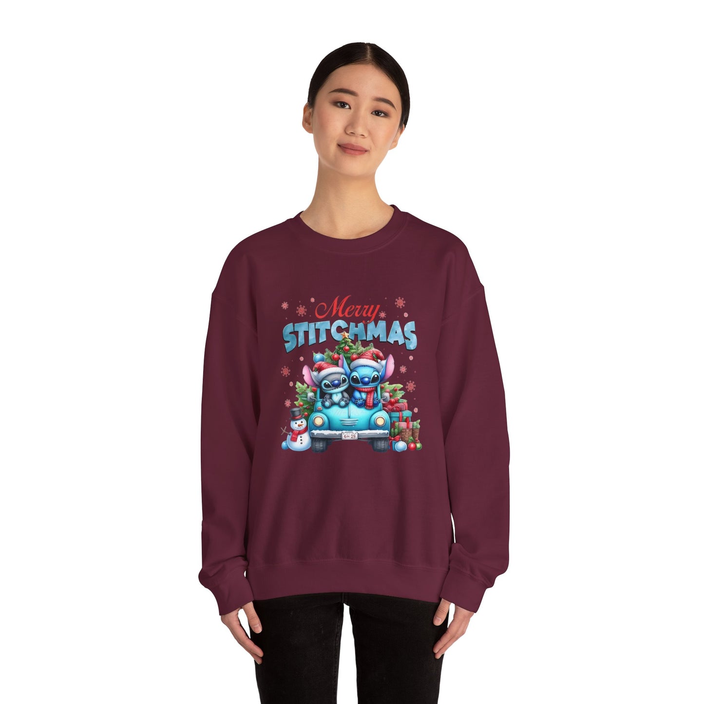 Merry Stitchmas Sweatshirt – Cute Stitch Holiday Crewneck
