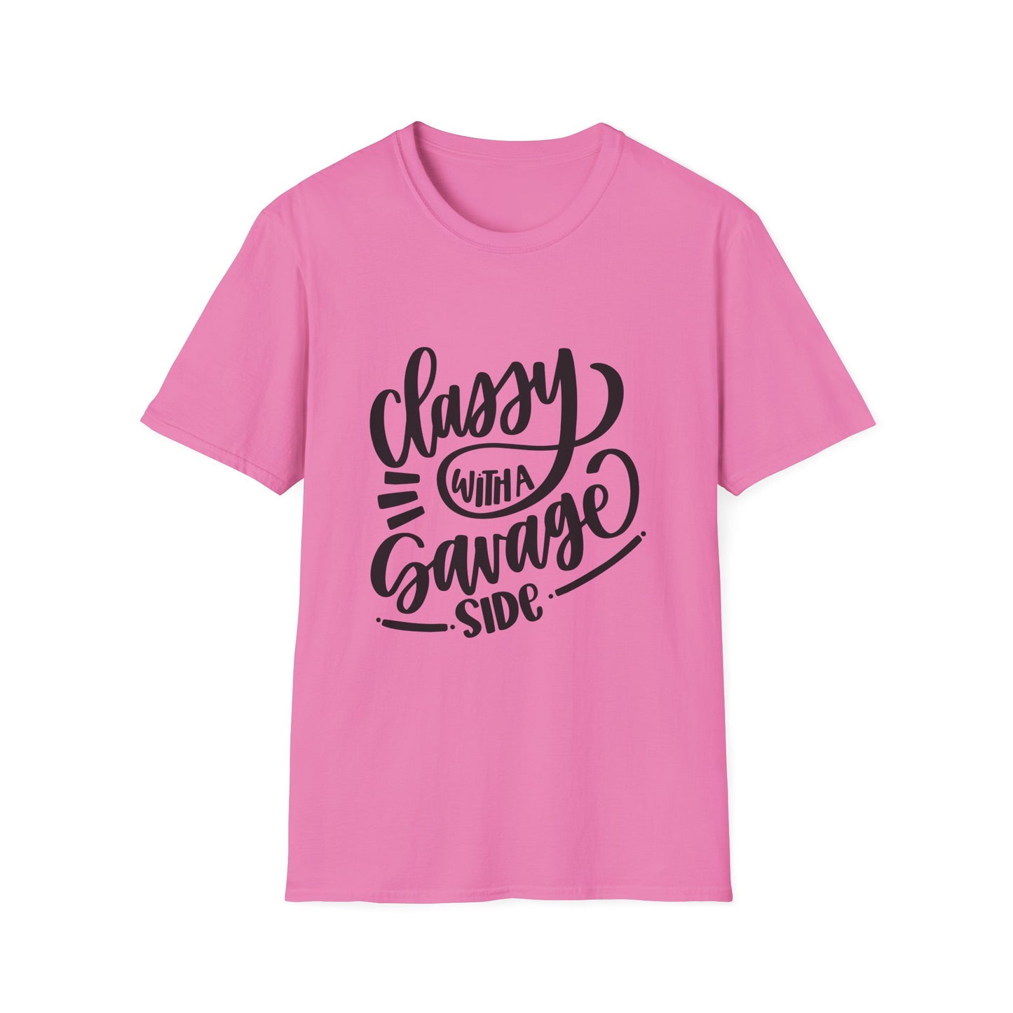 Classy with a Savage Side Unisex Softstyle T-Shirt - Trendy Graphic Tee for Casual Wear
