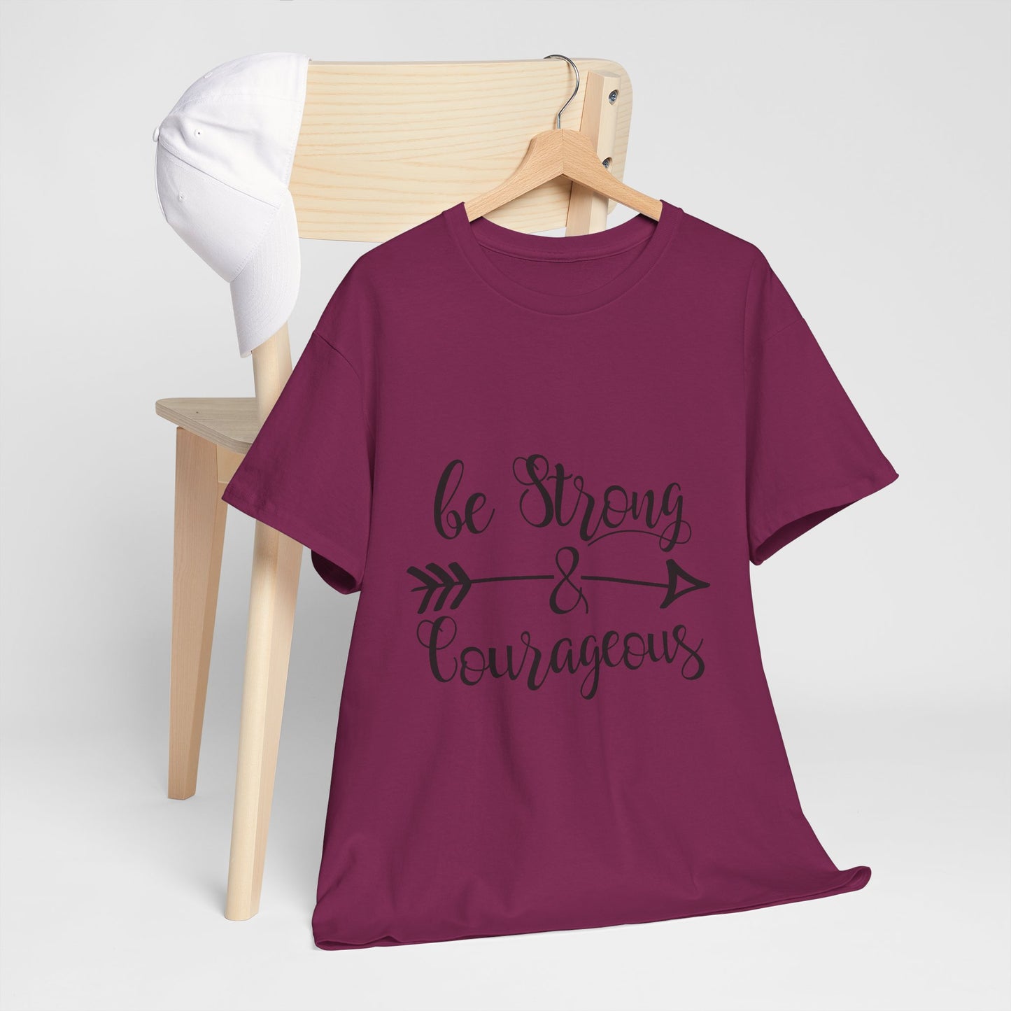 Be Strong & Courageous Unisex Heavy Cotton Tee