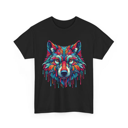 Colorful Wolf Face T-Shirt