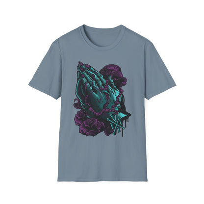 Spiritual Vibes Unisex Softstyle T-Shirt - Praying Hands Design