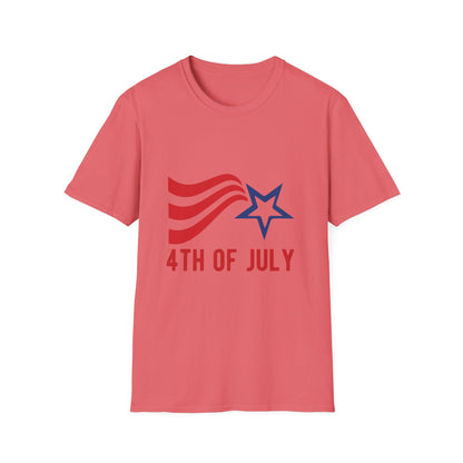 Patriotic 4th of July Unisex T-Shirt, Independence Day Shirt, USA Shirt, Casual Summer Tee, Red White Blue Celebration Tee
