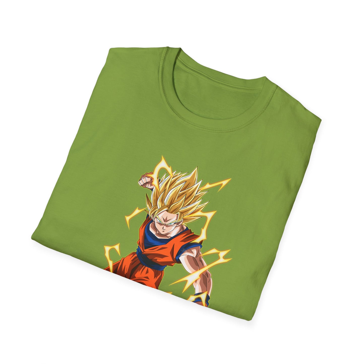 Super Saiyan Goku Unisex Softstyle T-Shirt, Anime Shirt, Dragon Ball Z Tee, Gift for Fans, Streetwear Apparel