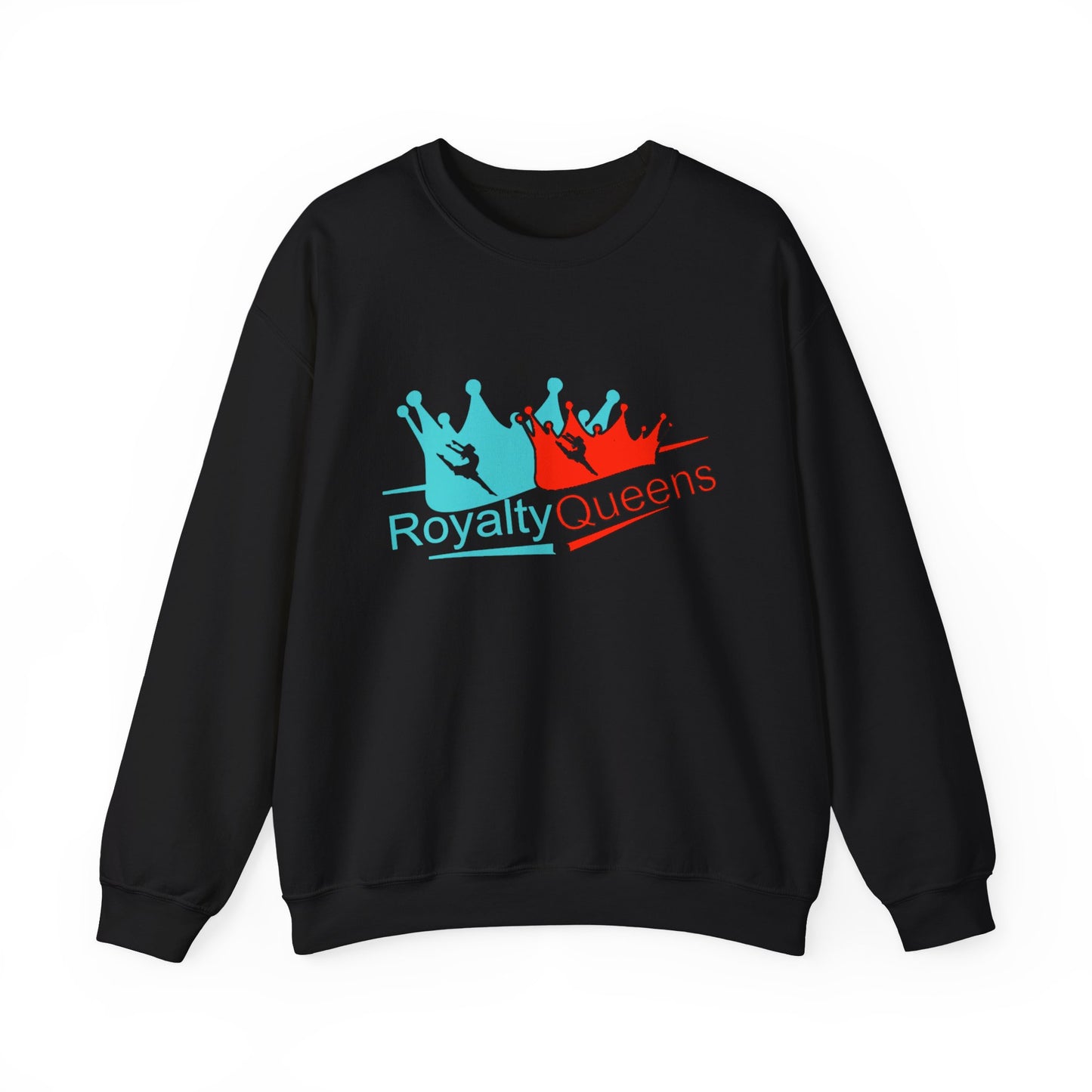 Crewneck Sweatshirt - "Royalty Queens" Colorful Crown Graphic
