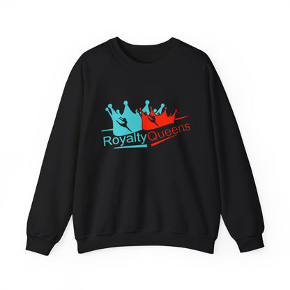 Crewneck Sweatshirt - "Royalty Queens" Colorful Crown Graphic