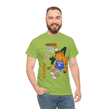 Garfield Basketball Unisex Heavy Cotton Tee - Fun Streetwear for Cat Lovers