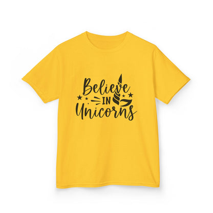 Believe in Unicorns Kids T-Shirt - Inspirational Cotton Tee for Dreamers