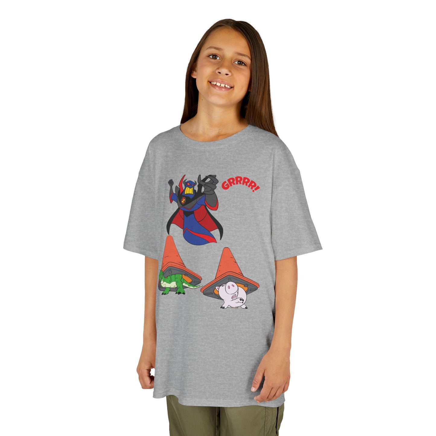 Kids Cartoon Battle Tee - Fun & Unique Grrr! Design