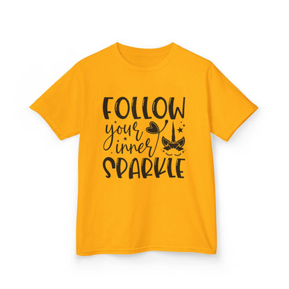Kids 'Follow Your Inner Sparkle' Tee - Fun Cotton Shirt for Creative Kids