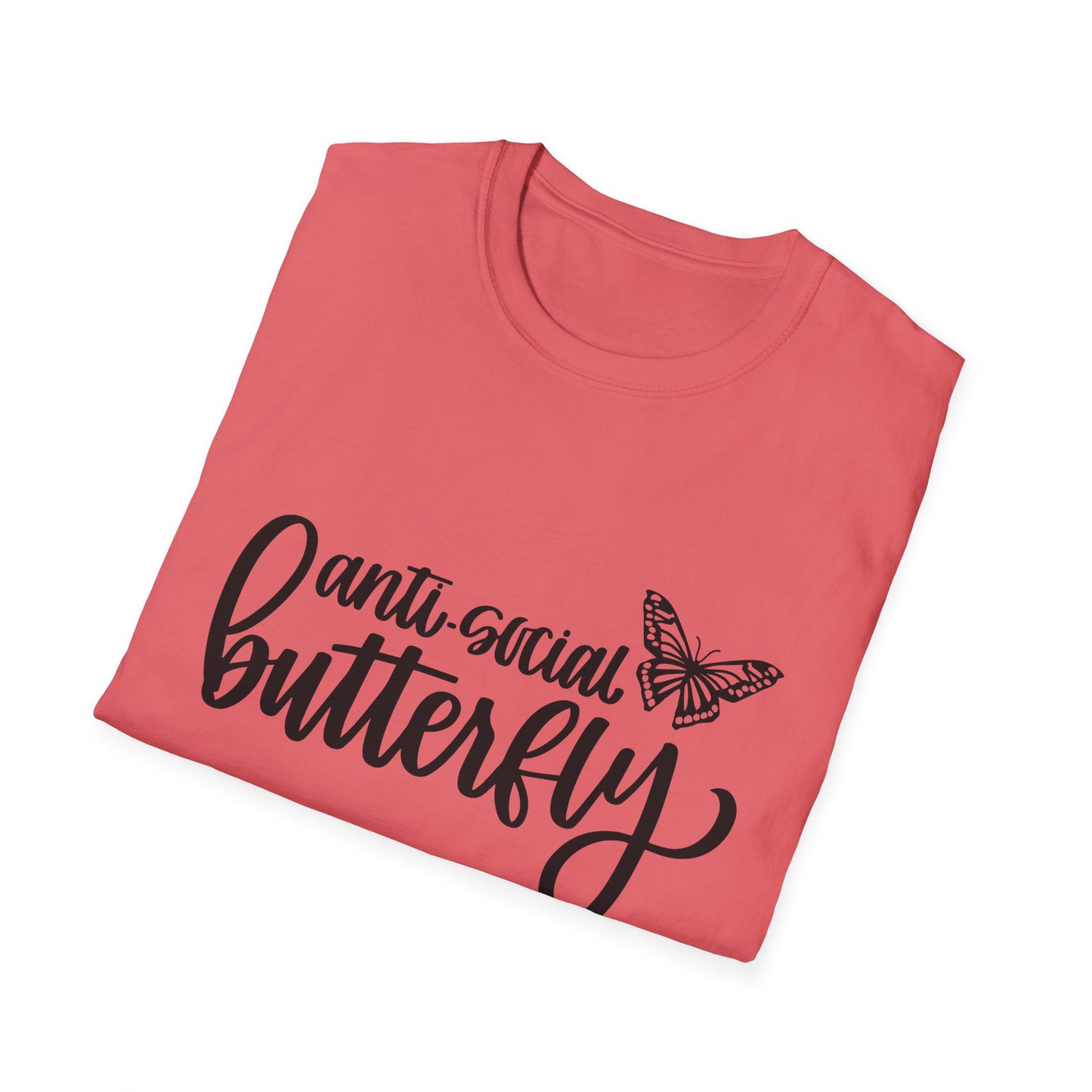 Anti-Social Butterfly Unisex Softstyle T-Shirt - Perfect for Introverts