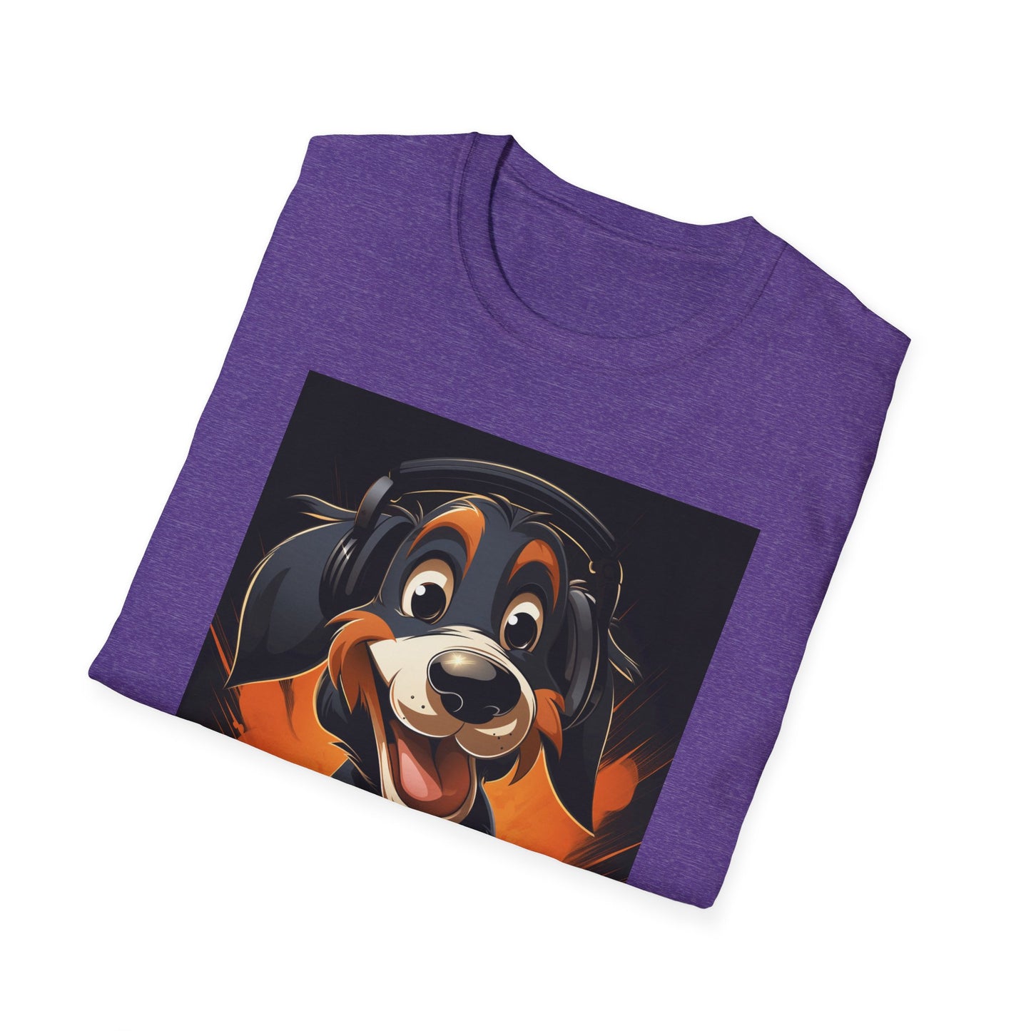 Happy Dog Graphic Unisex Softstyle T-Shirt - Perfect for Dog Lovers