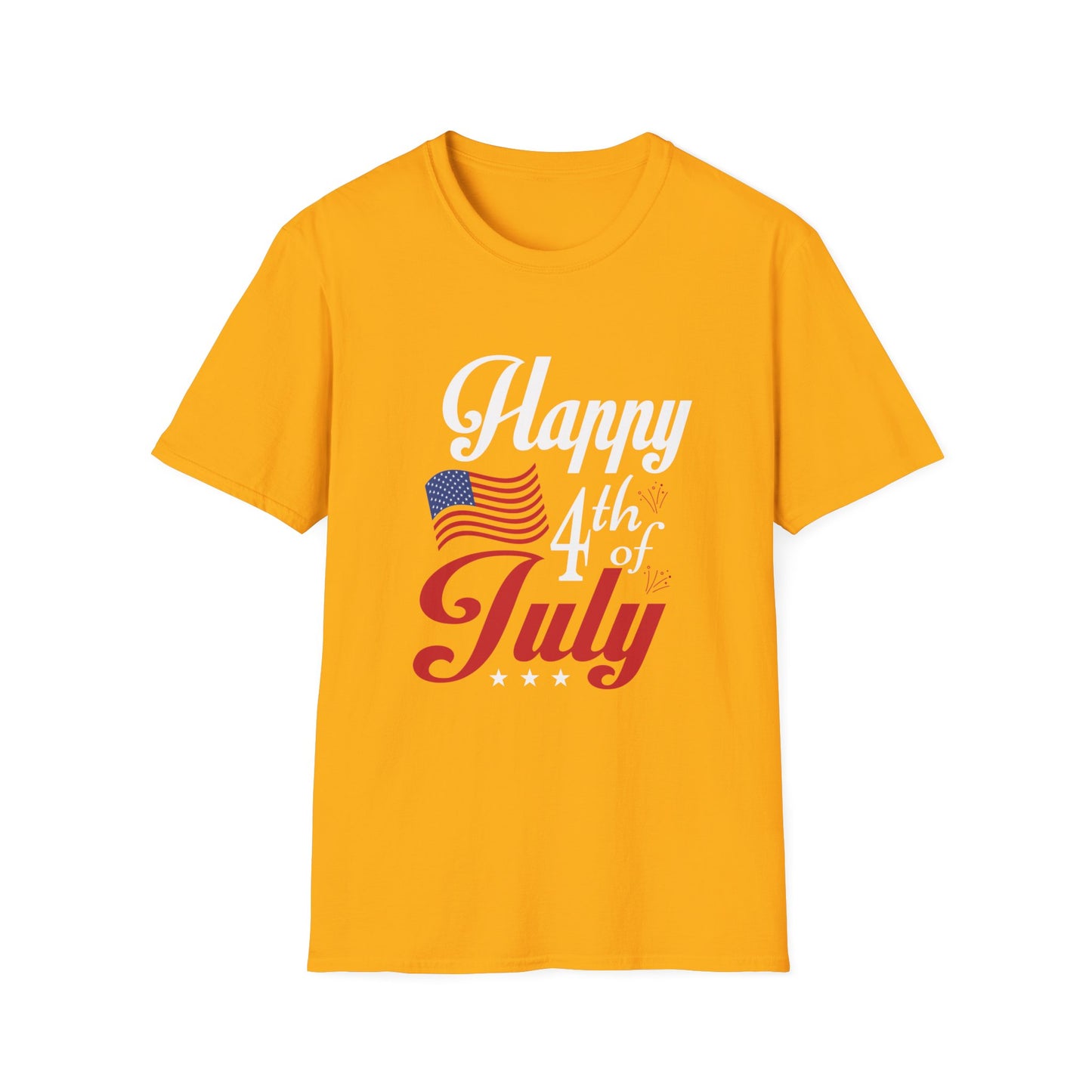 Patriotic 4th of July Unisex Softstyle T-Shirt, Independence Day Tee, Festival Shirt, Summer Celebrations, BBQ Outfit