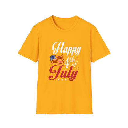 Patriotic 4th of July Unisex Softstyle T-Shirt, Independence Day Tee, Festival Shirt, Summer Celebrations, BBQ Outfit