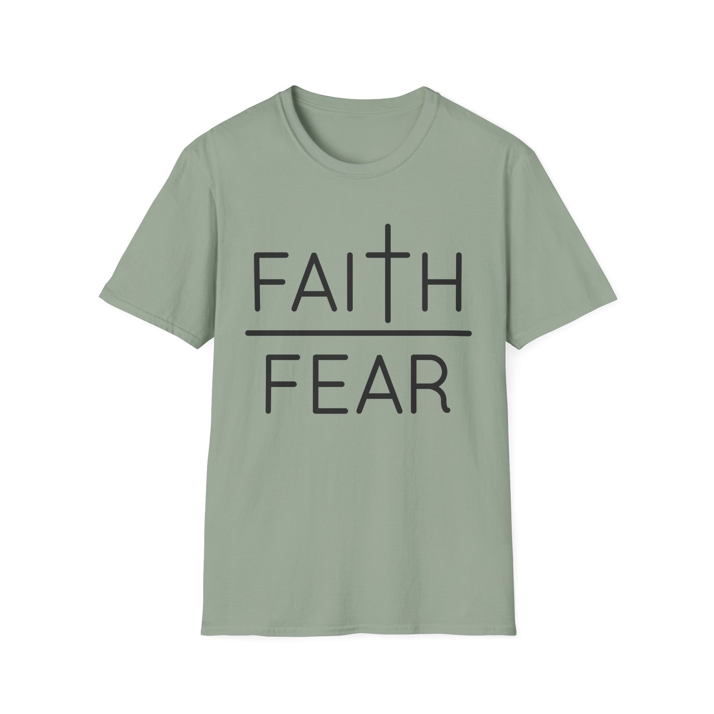 Inspirational Faith Over Fear T-Shirt | Unisex Softstyle Tee