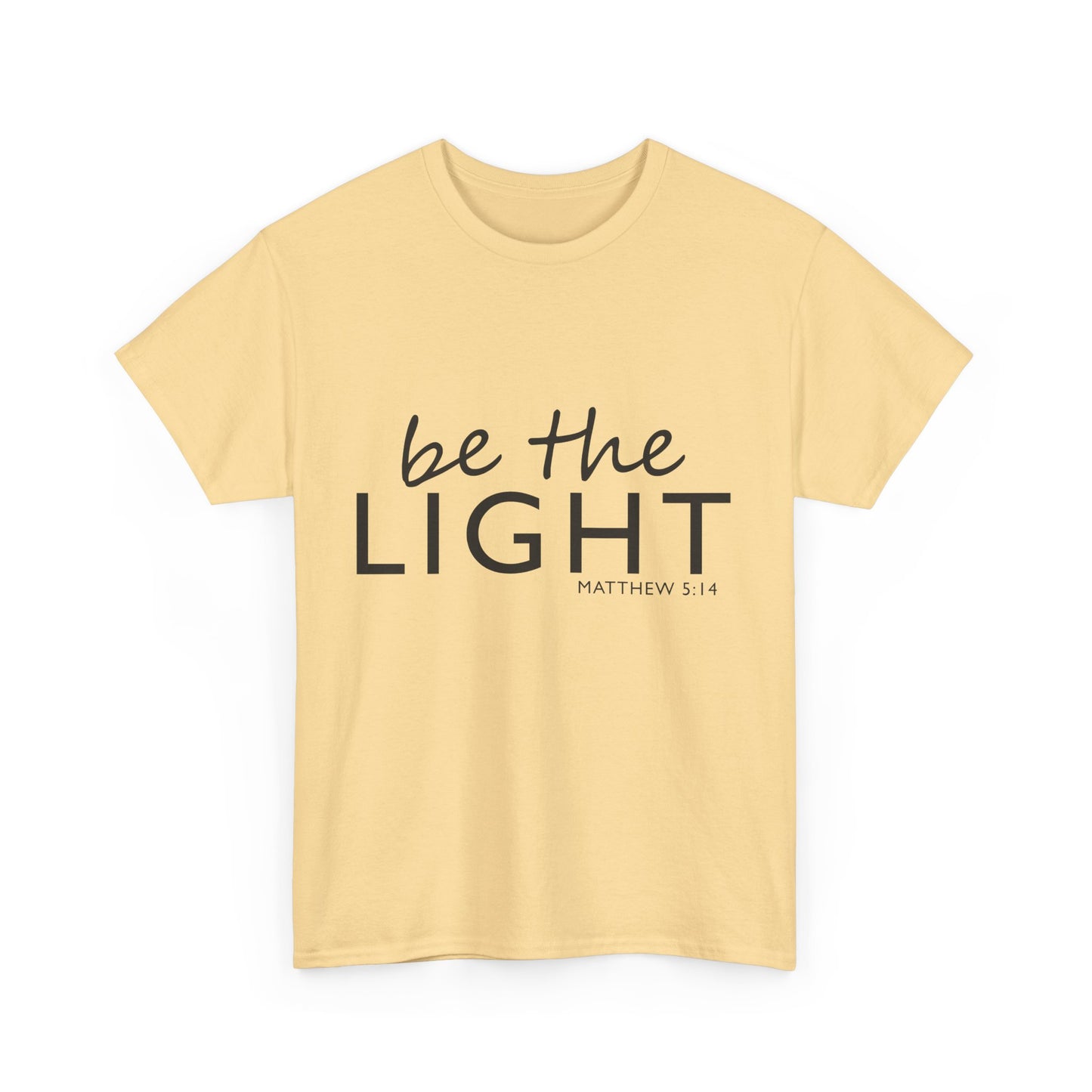 Be the Light Unisex Heavy Cotton Tee - Inspirational Faith Shirt