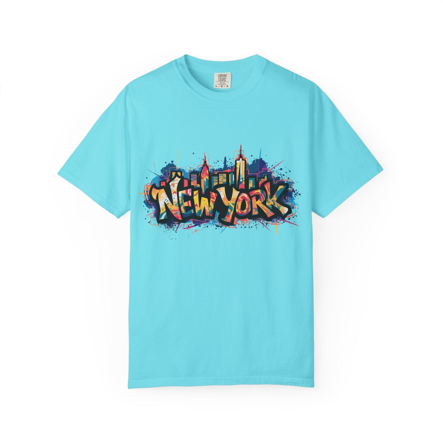 Colorful New York Graffiti T-Shirt, Streetwear Tee, City Vibe Shirt, Travel Souvenir Gift, Urban Fashion, Summer Outfit
