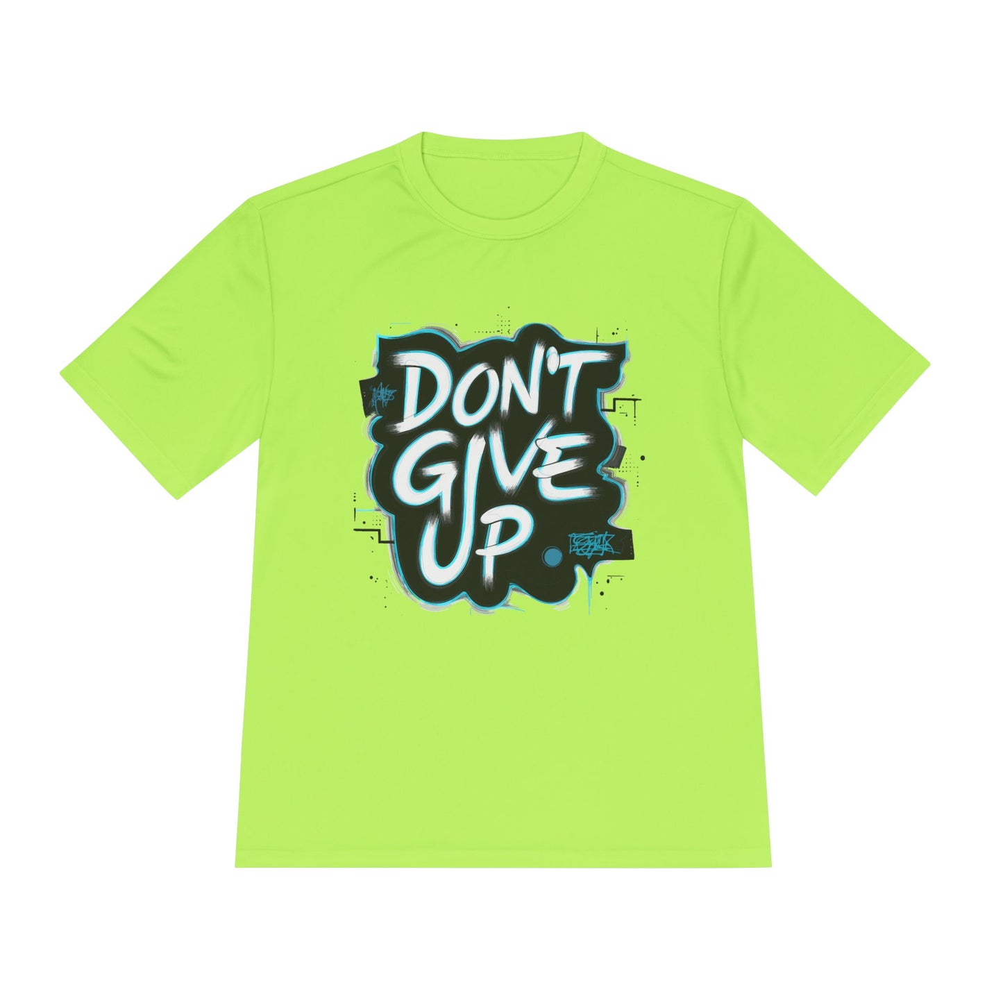 Motivational Wicking Tee – Don't Give Up, Gym Shirt, Fitness Apparel, Inspirational Top, Workout Gear, Casual Wear