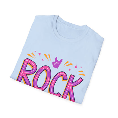 Rock Forever Unisex Softstyle T-Shirt, Music Lover Tee, Gift for Musicians, Festival Apparel, Rock Band T-Shirt