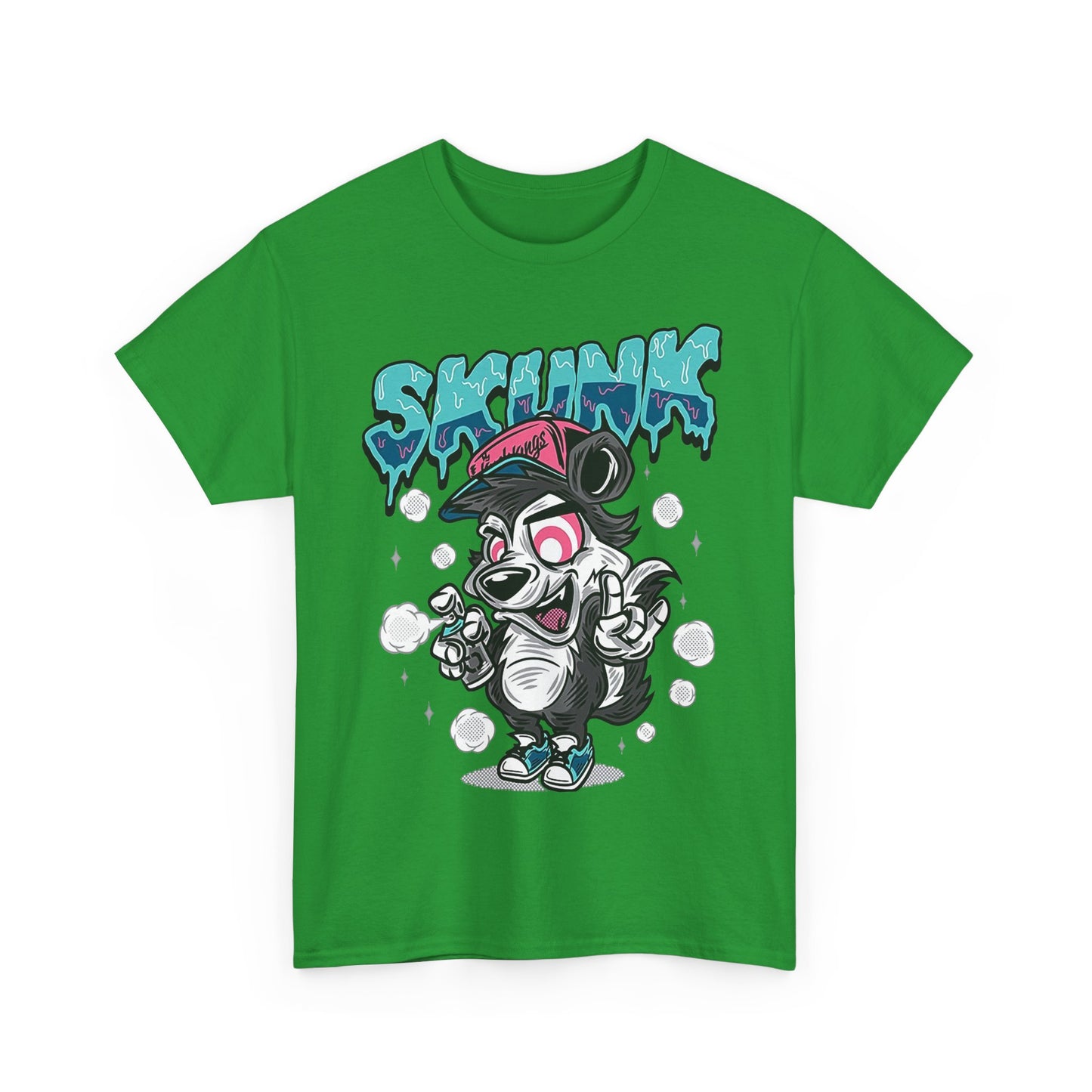 Cool Cartoon Graphic Tee - 'Skunk' Design, Unisex Heavy Cotton T-Shirt