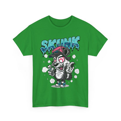 Cool Cartoon Graphic Tee - 'Skunk' Design, Unisex Heavy Cotton T-Shirt