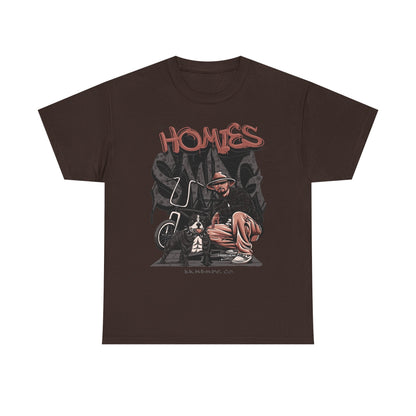 Graphic Unisex Heavy Cotton Tee - 'Homies' Casual Style