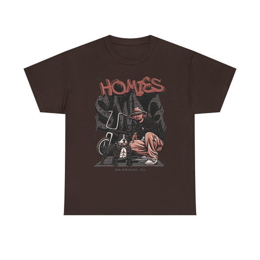 Graphic Unisex Heavy Cotton Tee - 'Homies' Casual Style