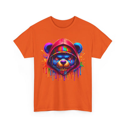 Colorful Graffiti Bear Unisex Heavy Cotton Tee